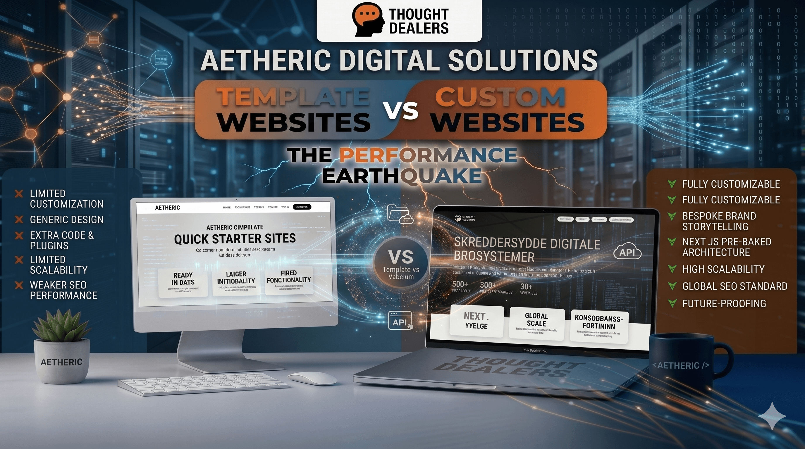 Mal nettside vs skreddersydd nettside: en enkel guide